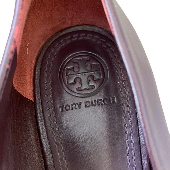 Tory Burch Rosalind Purple Leather Bow Ballet Flats Shoes Women’s Size 8 M 44412 - Picture 7 of 8